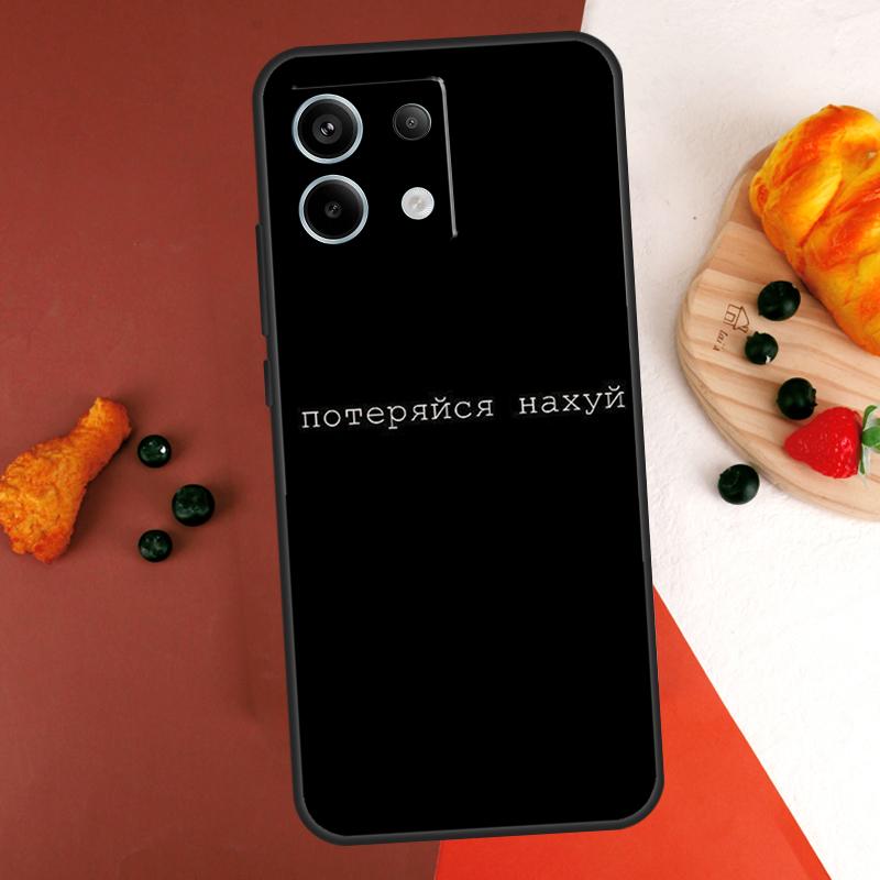 Russian Quotes Letter Words Case For Xiaomi Redmi Note 14 9 10 11 12 13 Pro 9S 10S 11S 12S Redmi 13C 10C 12C 14C Coque