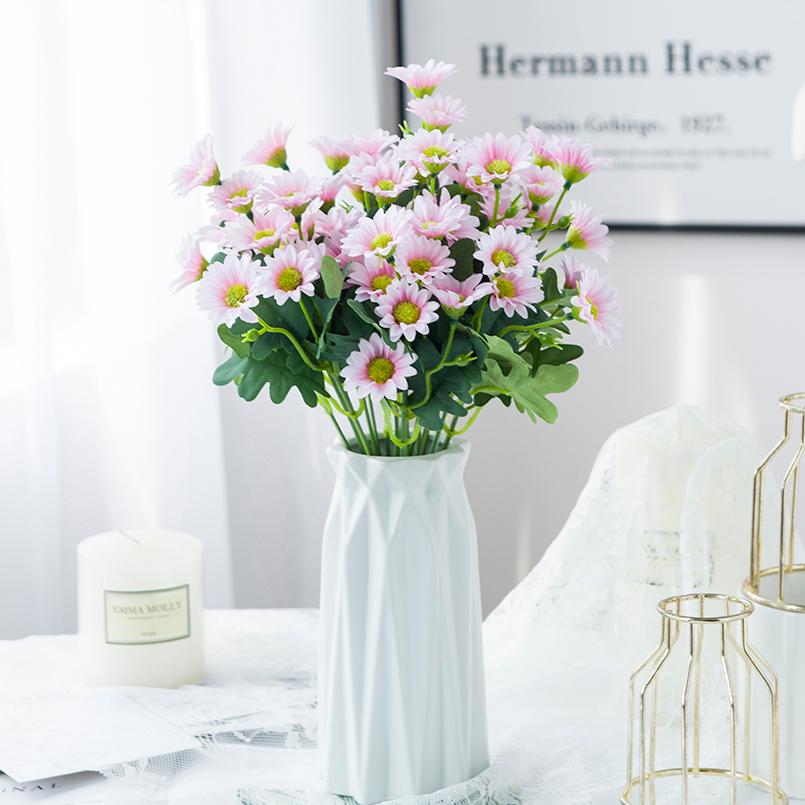 21 Heads Spring Silk Daisy Bouquets Festival Table Decoration Vase Home Wedding Decorative Household Products Artificial Flowers