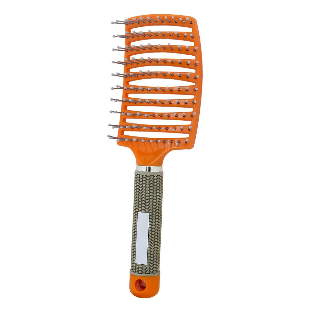 

Изогнутая расческа со щетиной кабана для объемных волос и помпадюр Without Bristles жёлтый