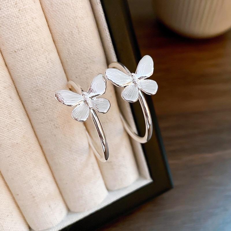 Silver needle super flash zircon pearl geometric round flower earrings simple personality stud earrings niche design earrings women