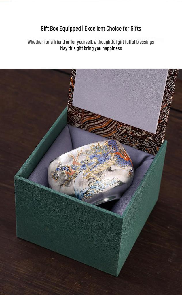 Silver-Plated Master Tea Set: High-End Creative National Tide Style Gift