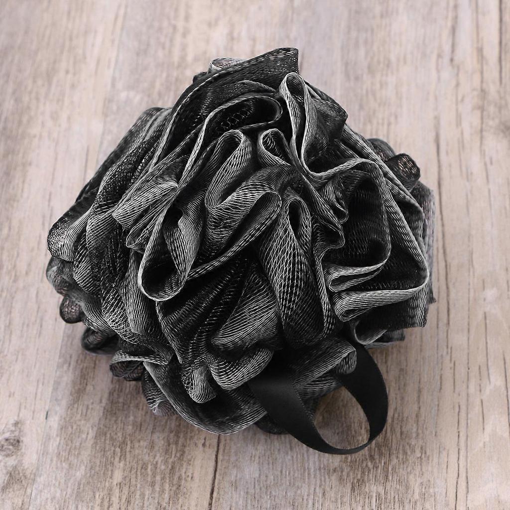 Mesh Pouf Bath Ball for Shower Cleaning 6Pcs Black Bath Sponge