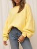 Women's Casual Solid Color Sweater Crew Neck Long Sleeve Knit Pullover Soft Warm Top
