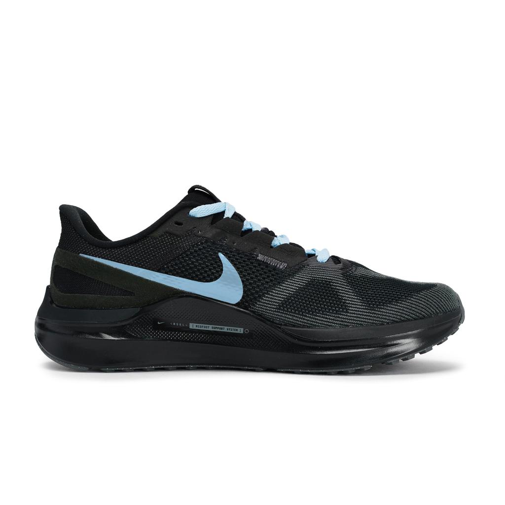 Nike Zoom Structure 25 Slip Resistant Abrasion Resistant Low top Running Shoes Men's Black Blue DJ7883-006(Team80-S-BOX)
