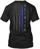 Helmick Familie Thin Blue Line Flagge T-Shirt Hergestellt in den USA Größe S bis 5XL