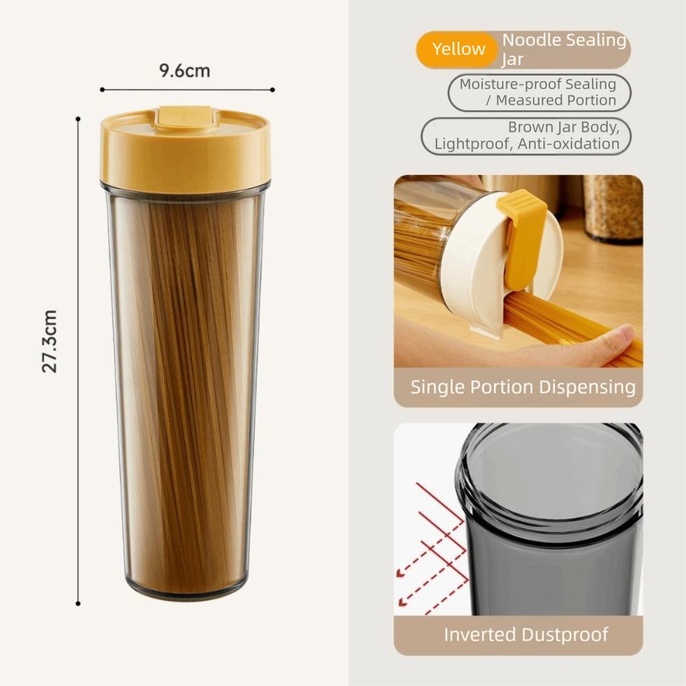 

Moisture-proof Noodles Sealed Can Kitchen Storage Leakproof Grain Seal Tank Large Capacity With Lid Sealed Containers Kitchen жёлтый