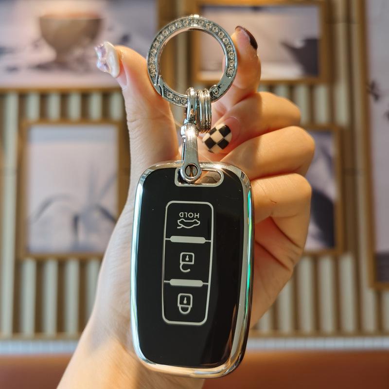 Schutzhülle für Autoschlüssel des Hyundai Ix35 12. Generation & Sonata 8. Generation - Sturzsicher, Schnappverschluss