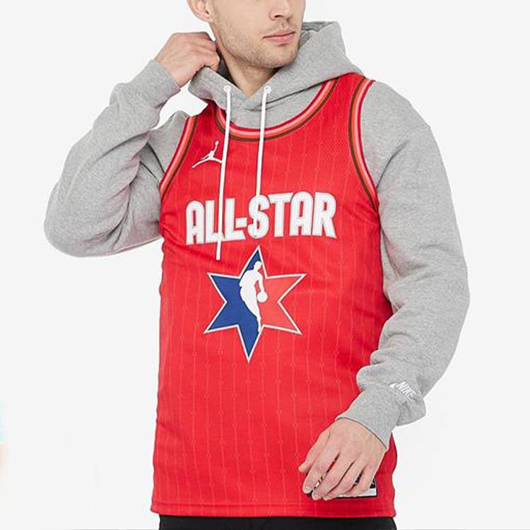 Jordan NBA All-Star Edition Swingman Jersey - Russell Westbrook 2020 All-Star Game Performance Basketball Vest Men Tops Red CJ1063-661