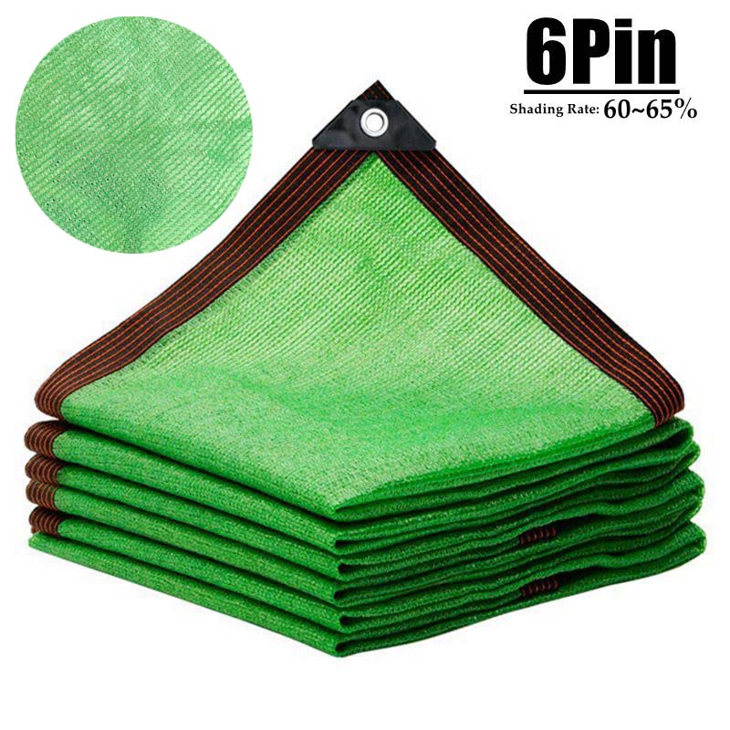 3/6/12Pin Green Sunshade Net HDPE ANti-UV Garden Plant Sun Shelter Balcony Privacy Screen Net Gazebo Swimming Pool Shading Cloth