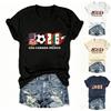 Women's Casual Letter Print Short Sleeve T-Shirt for Everyday Wear