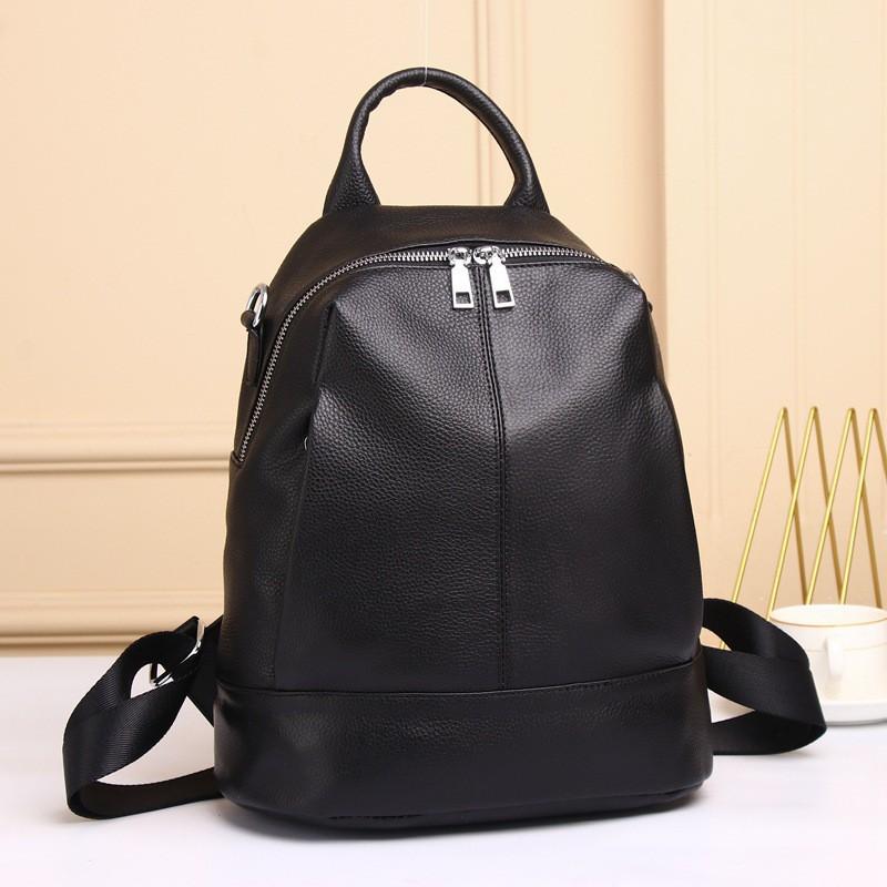 Damen Tasche Leder Große Kapazität Rucksack Rindsleder Erste Schicht All-Match Ein Schulter 8667 Schultasche