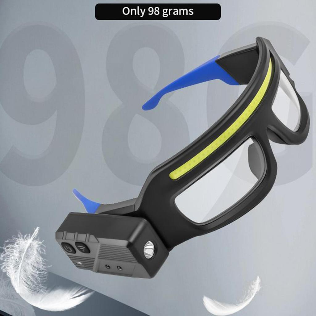 Work Glasses for Men Safety Cycling Glasses for Men Anti-Fog Eyewear with TYPE-C Light for Women Men Work Site Motorcycle Dust