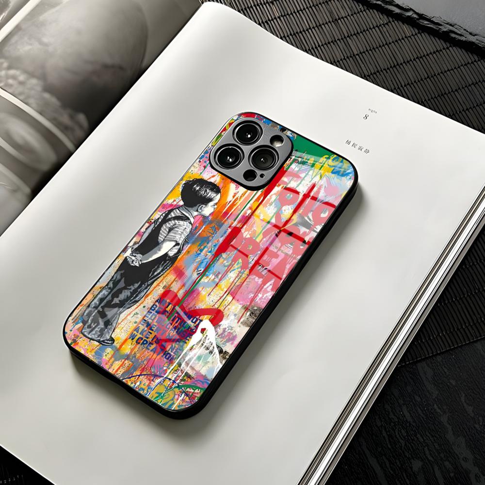Street Art Banksy Graffiti Phone Case For Iphone 16 15 13 Super Discount 12 14 11 Pro Max Mini X Xr Xs 8 7 Puls 6 Glass Funda Co