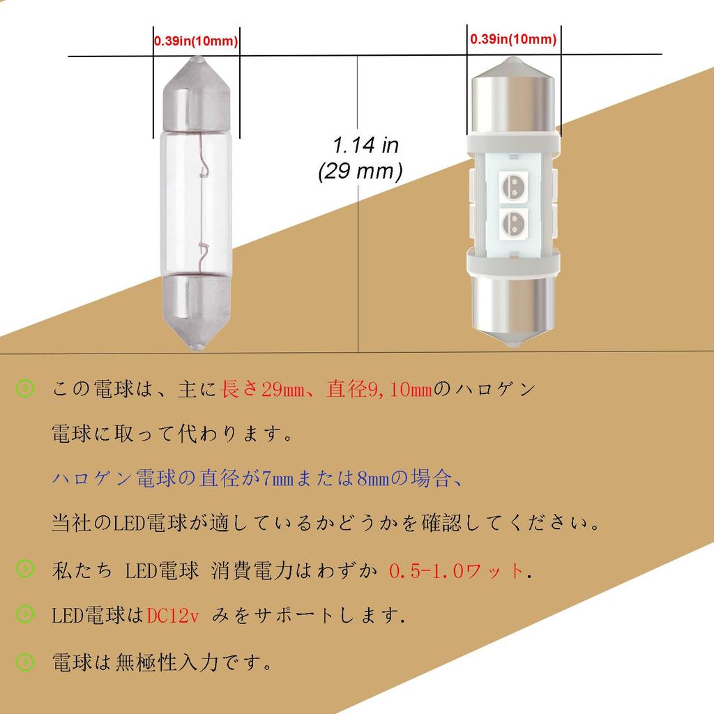 WiseShine DC 12V 29mm 6641 LED Bulb Green LED Bulb