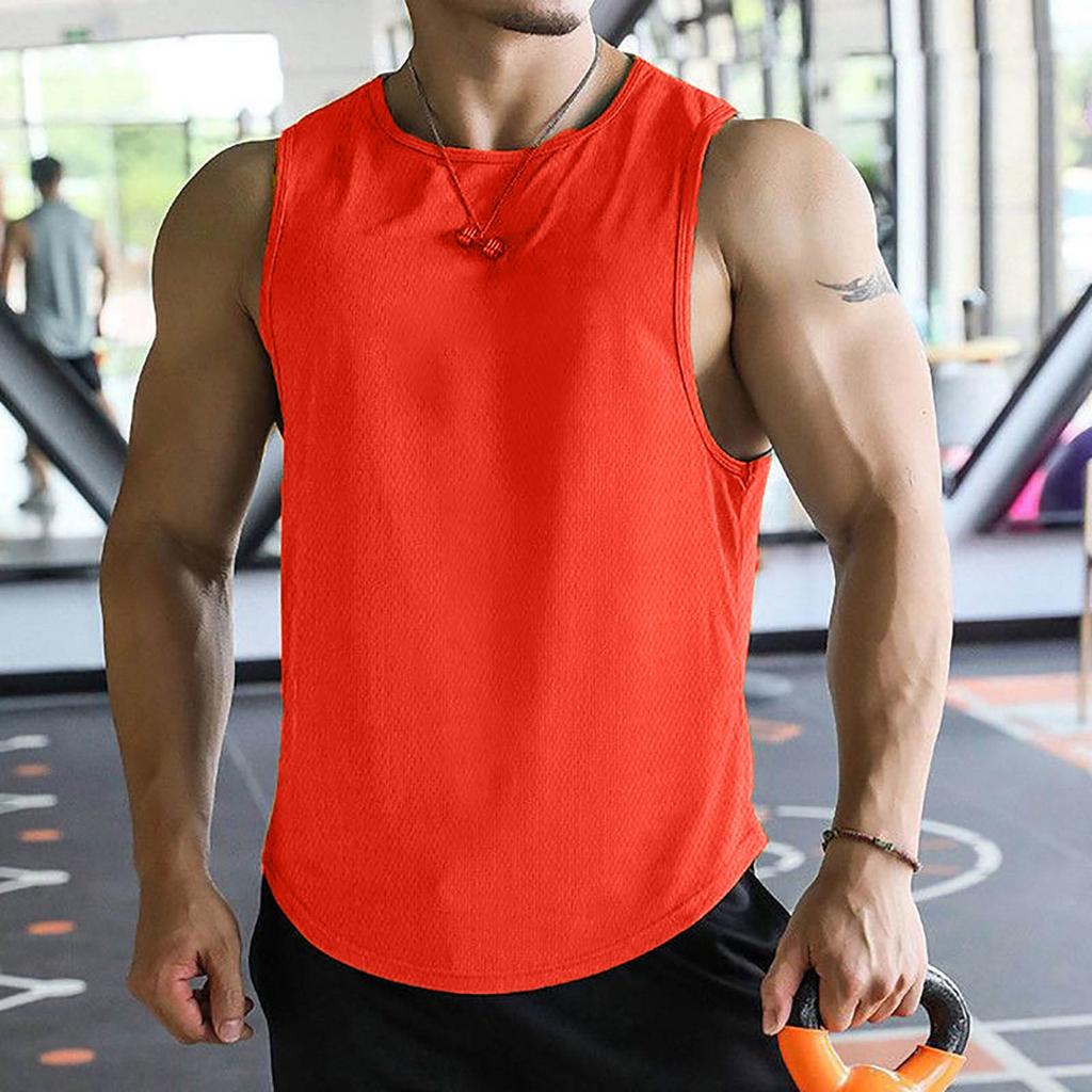 Men's Quick Dry Workout Tank Top Gym Muscle Tee Fitness Bodybuilding Sleeveless T Shirt