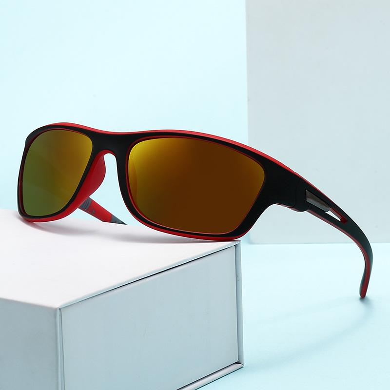 Men's Iridescent Polarized Cycling Sunglasses: Dustproof, Fashionable, UV Protection