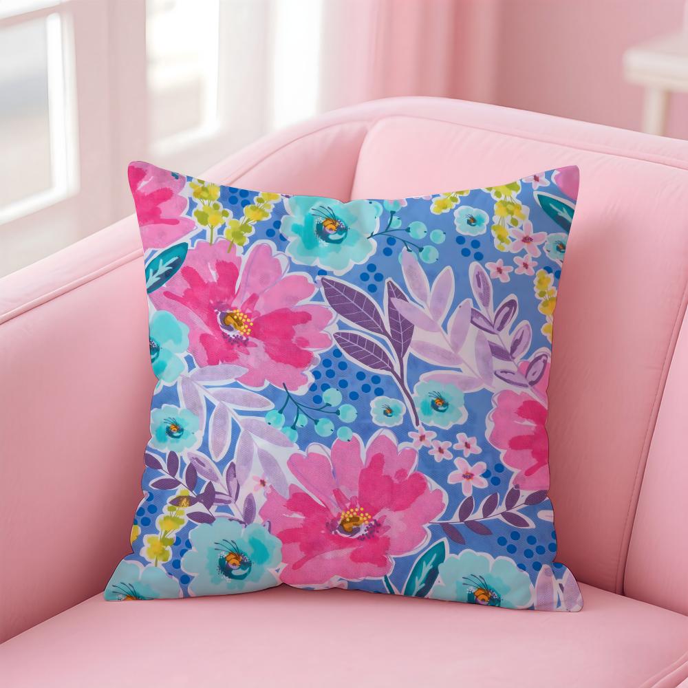 Solid Color Blocking Cushion Cover Comfortable Reversible Pillow Cover Ideal for Car Sofa Bedroom Beyond