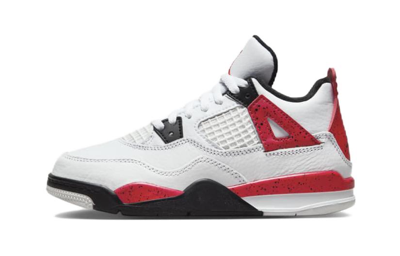 

Jordan Kids Air Jordan 4 Red Cement Sneakers BQ7669-161 33.5