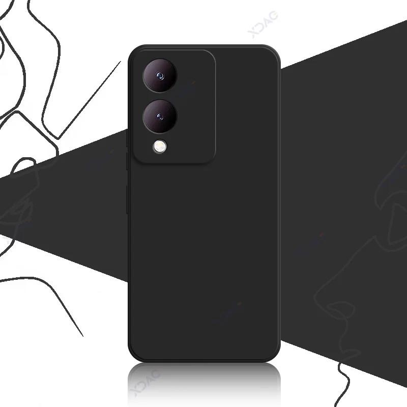 Mobile Phone Cases for VIVO Y28 VIVOY28 5G 6.56" 360 Soft Luxury Square Liquid Silicone Back Cover Waterproof Bag Armor