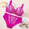 European & American Plus Size Mesh Lingerie Set: Anti-Sagging, Large Cup for Women