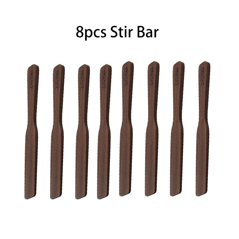 MHW-3BOMBER Durable Walnut Stirrers Vintage Solid Wood Textured Coffee Stirrers Exquisite Home Barista Kitchen Accessories