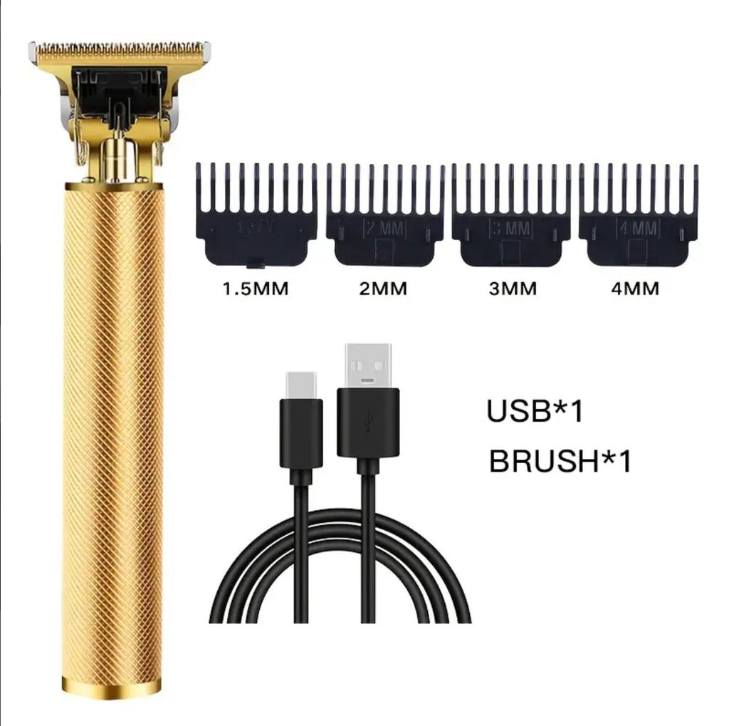 Retro Spiral T9 Hair Clipper Men Electric Shaver Rechargeable Beard Hair Cutting Machine