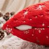 Throw Pillowcase Christmas Snowflake Printed Hidden Zipper Design Dust-proof Soft Comfortable Touch