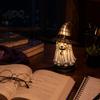 Halloween Room Decor Witch Hat Lamp Stained LED Light Table Lamp with Warm Glow Gothic Reading Nook Night Light for Bedroom Mantel Bookshelf
