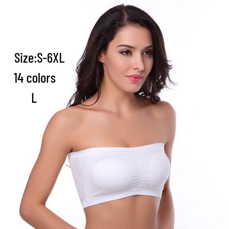 European and American Plus Size Seamless Anti-exposure Bandeau Bra