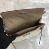 Niche Design New  Bag Canvas with Cowhide Crossbody Bag Underarm Messenger Bag Casual Lock Leather Women's Bag