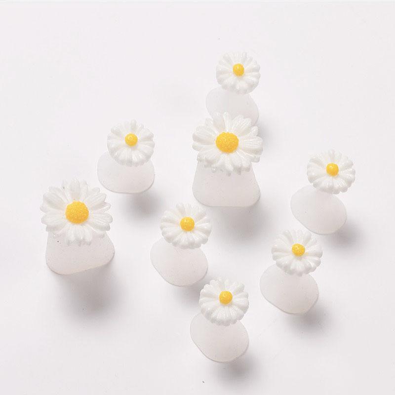 8pcs/Bag Soft Silicone Flower Perals Design Toe Separator for Pedicure Foot Splitter Flexible Finger Toe Separation Tool FZQ01