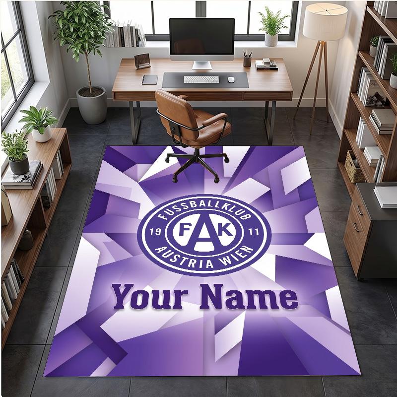 Crystal Velvet Rug Austria Wien FC Print Custom Name Text Floor Mat Home Decor