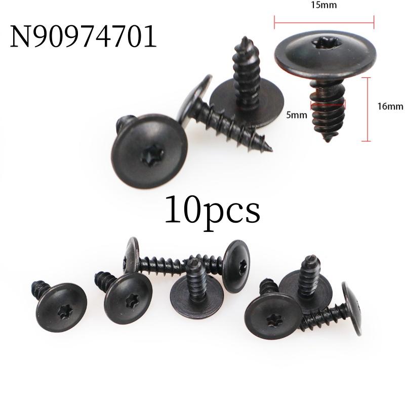 

10Pc Car Clips Fastener Tapping Screws Car Accessories for VW Polo Golf 4 5 6 7 Beetle MK3 MK4 MK5 MK6 N90974701 Car Accessories