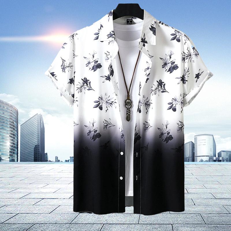 

Мужская модная повседневная рубашка-поло с короткими рукавами L чёрный