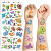Children's Cartoon Dinosaur Tattoo Stickers, Waterproof Love Personality Tyrannosaurus Rex Tattoo Stickers, Animal Party Tattoo Stickers