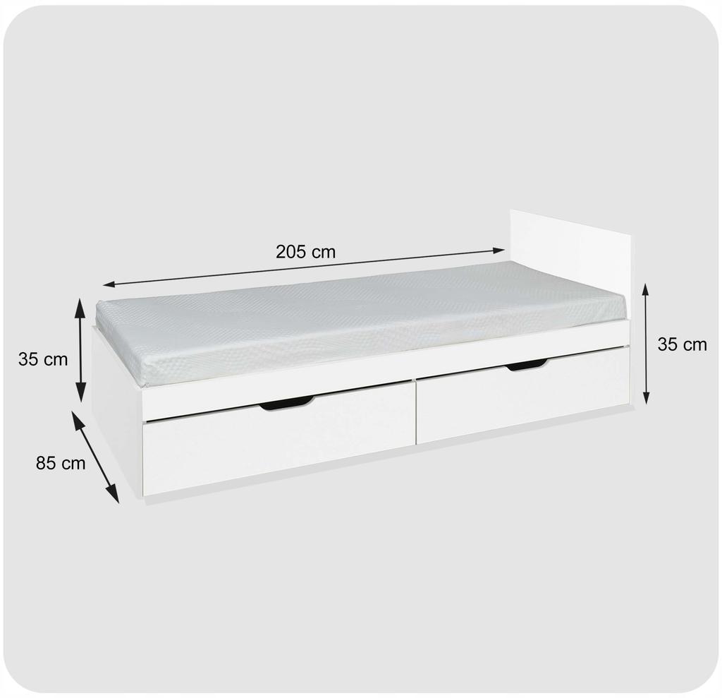 Children's Bed for a Child Children's Youth 80x200 Cm Lili Family Furniture