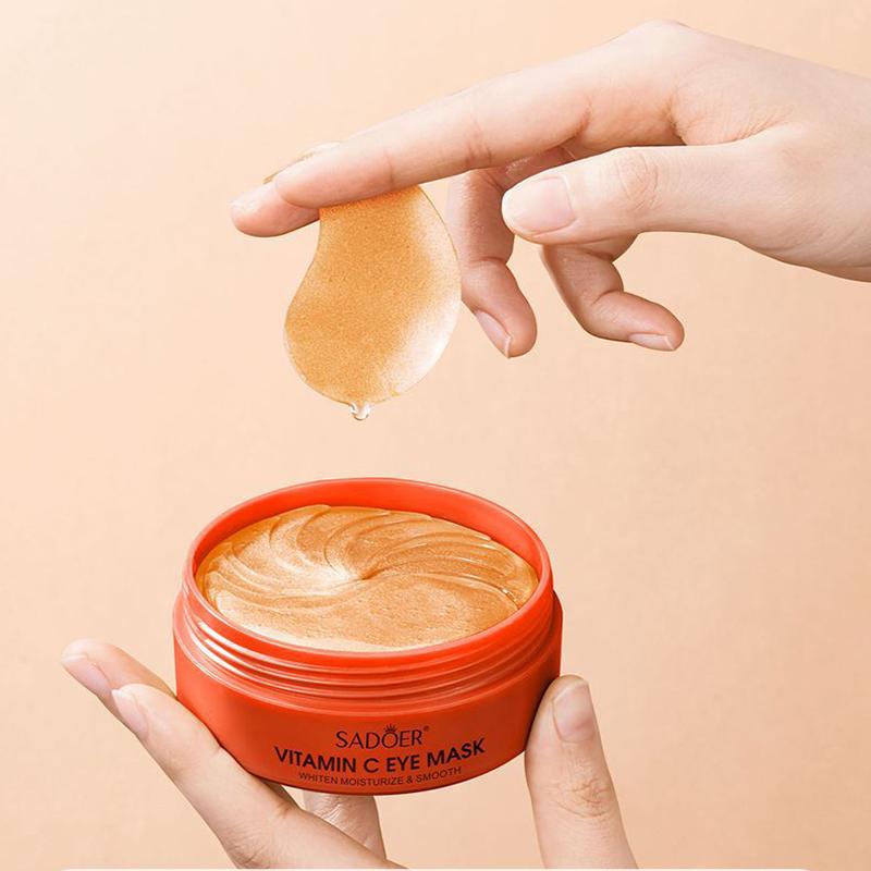 60 ks SADOER Vitamín C Kolagenová oční maska Odstranění tmavých kruhů Oční váčky Hydratační Zpevňující oční náplasti Péče o pleť očí