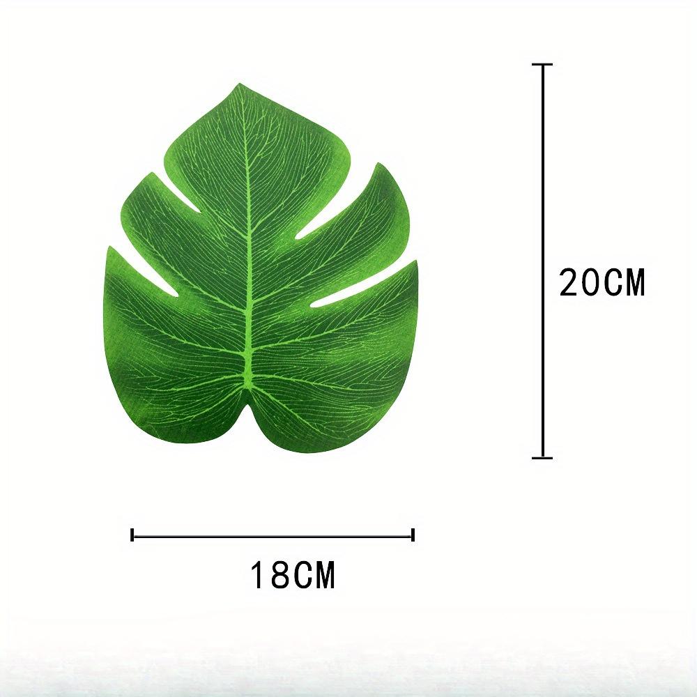 Tropical Palm Leaves, Artificial Hawaiian Luau Safari Jungle Decor, Plastic Faux Plants for Fall Season, Tabletop Decoration