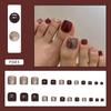 Chic French Diamond Flash Toenail Art: Sweet & Cool Fake Nails for Feet