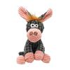 Plush Dog Toy Donkey Shape Bite Resistant Squeaky Toys Corduroy Dog Toys for Small Large Dogs Puppy Pet Training Accessories