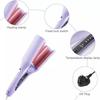 New French Egg Roll Curling Iron, Water Ripple V-Shaped Curling Iro Hair