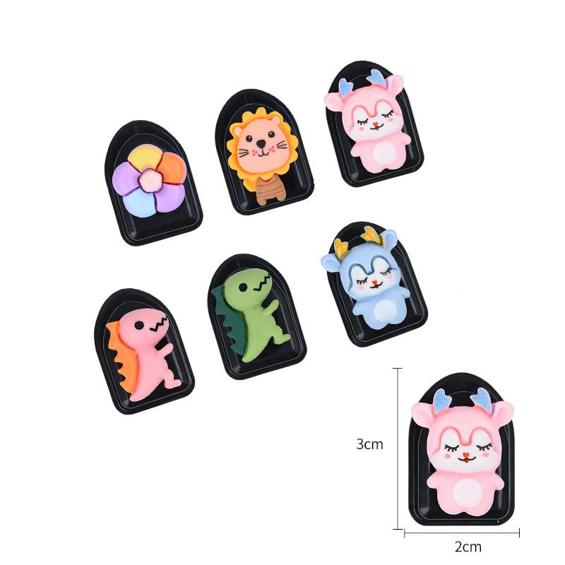 4PCS Animal Car Hooks Wall-mounted Home Decor Blossom Sundries Holder Hooks Multifunction Masks Keys Organizer Hangers