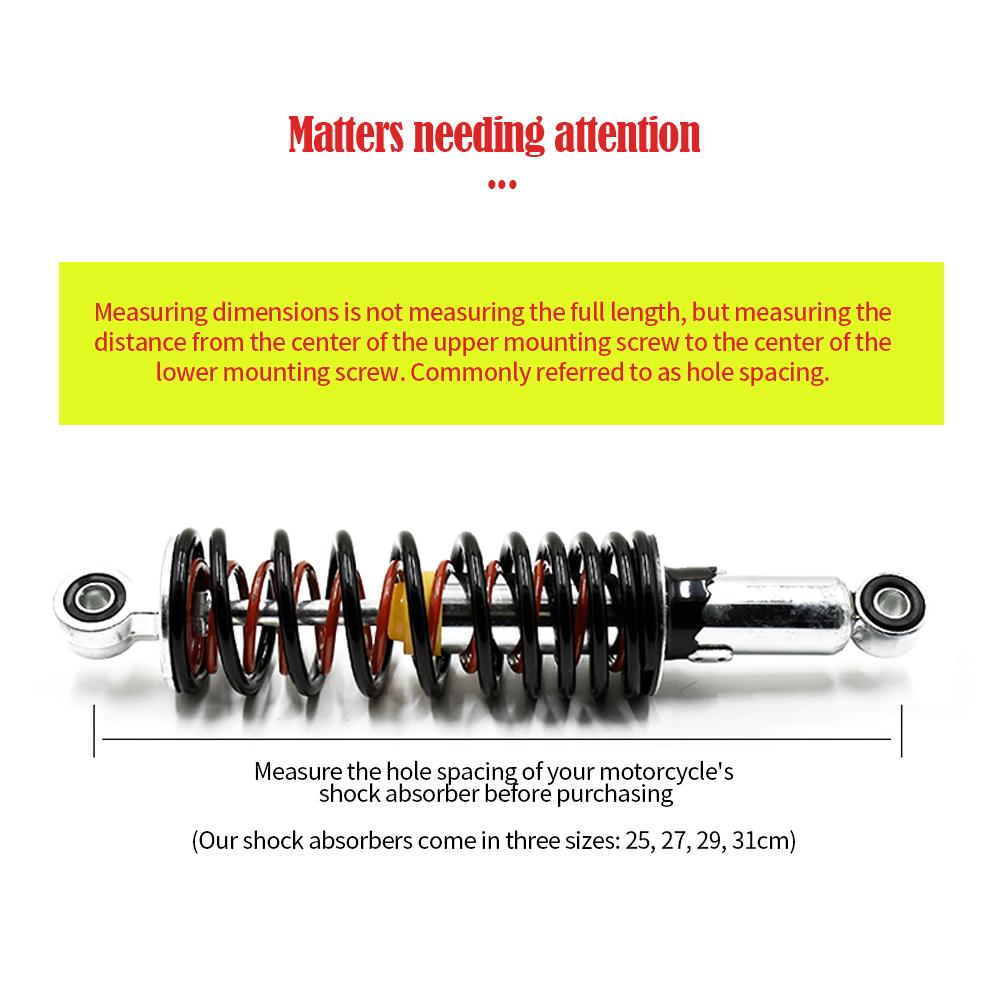 1PC Universal Motorcycle Rear Shock Absorbers For Scooter Electric Bicycle High Performance Spring Rear Shocks 25/27/29/31cm