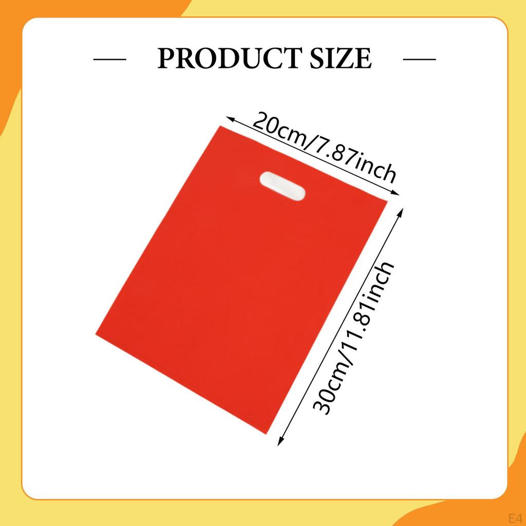 100 Pieces Shopping Bags for Small Business Carrier Lightweight Portable Gifts Garment Handbag T