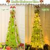 6FT Pre-lit Pop-Up Christmas Tree with 200 Lights, Foldable Xmas Tree for Indoor Outdoor Decor