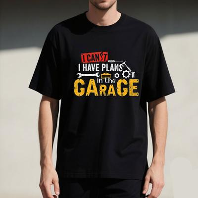 I Cant's I Have Plans In The Carace Funny Tee Gift Unisex Cotton Shirt Graphic T Shirts Funny Tshits O-neck Regular Short Sleeve