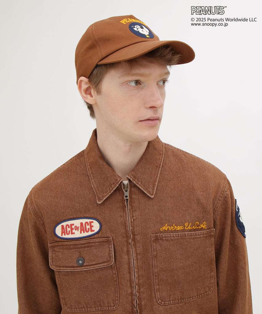 AVIREX x WORK CAP PEANUTS MEN'S F 050 BROWN 783-5274025
