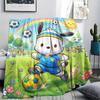 1PC Pochacco Print Flannel Blanket, High quality All Seasons, Home Decor, Warmth and Comfort, Perfect for Christmas Gifts