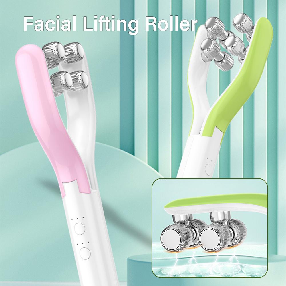 Elecrtic Facial Lifting Roller 3 Gear Skin Tighten V-line Face Lifting Massager Double Chin Wrinkle Removal Skin Care Tool