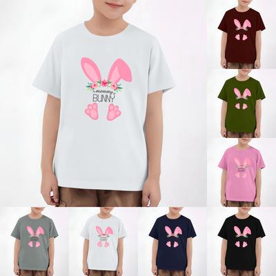 Ostern Kinder Hals Kurzarm Print Top